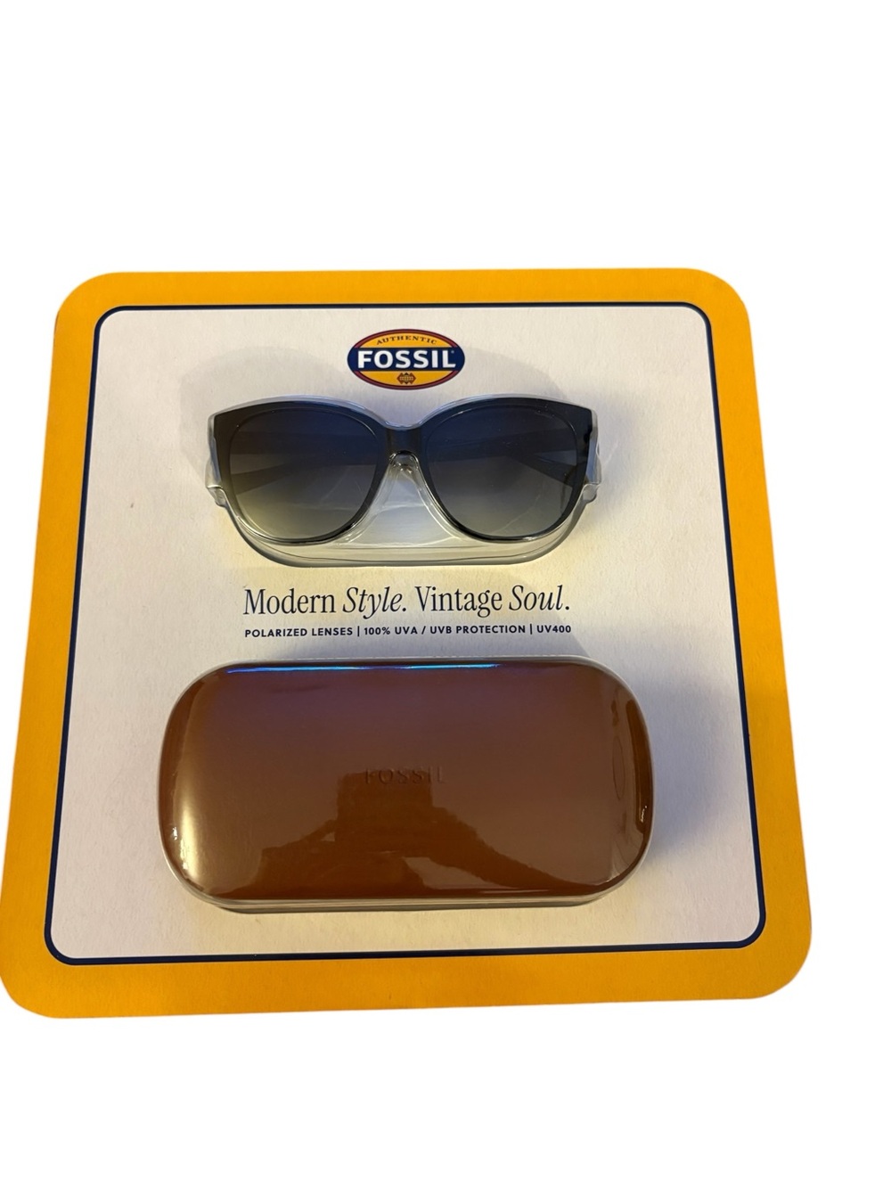 Fossil Women's Gradient Blue-to-Gray Sunglasses